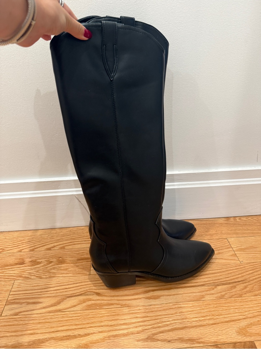 Dolce vita kit Black Tall Western-Inspired Riding Boots